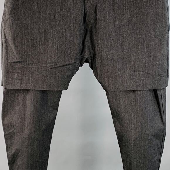 CH. Size 32 Charcoal Grey Wool Blend Twill Layered Button Fly Casual Pants - Picture 2 of 7